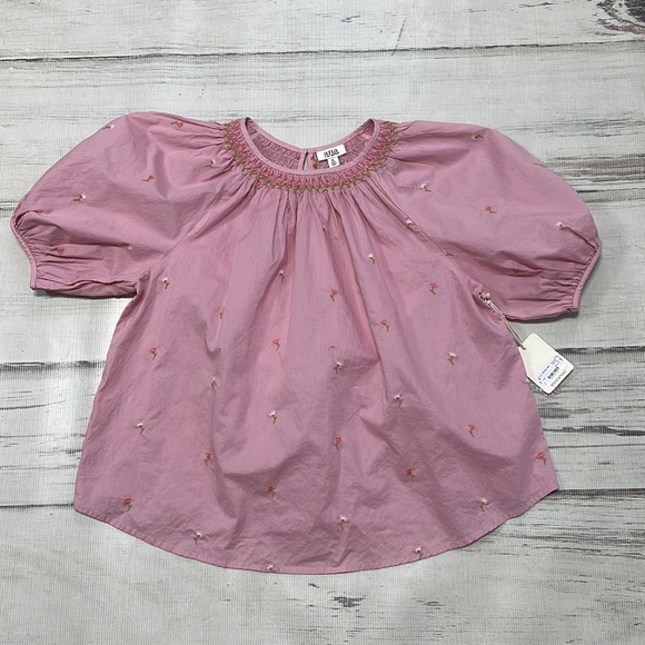Ana A New Approach NWT Blouse Embroidered Pink Floral Size Petite Large L P - Picture 4 of 14